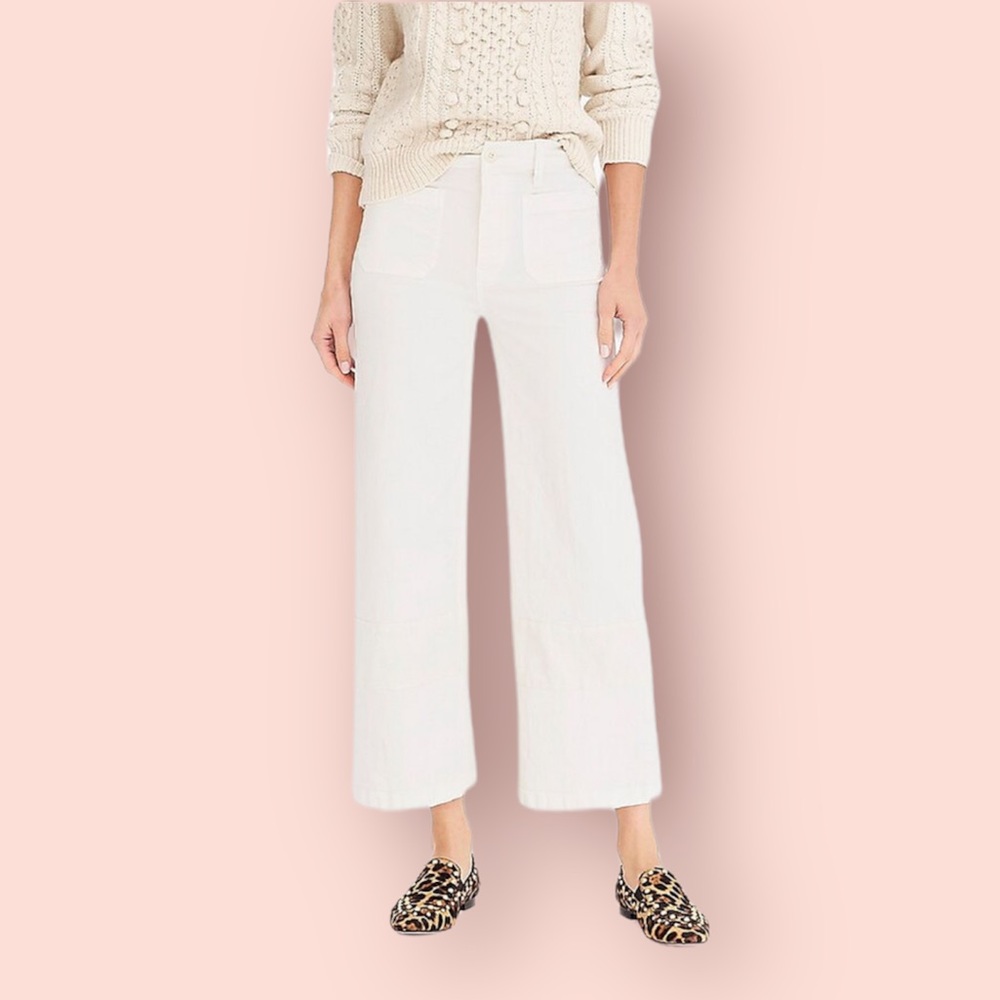NWT J. Crew Wide Leg Crop Jean